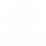 Logo Representaciones de Occidente vector blanco